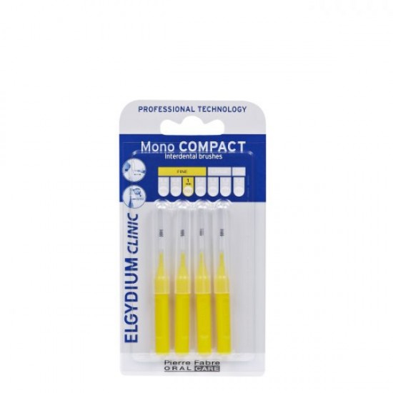 ELGYDIUM CLINIC ESCOVIL MONO COMPAC AMAR4 EMBALAGEM BLISTER 4UNIDADE(S) AMARELO 1 MM