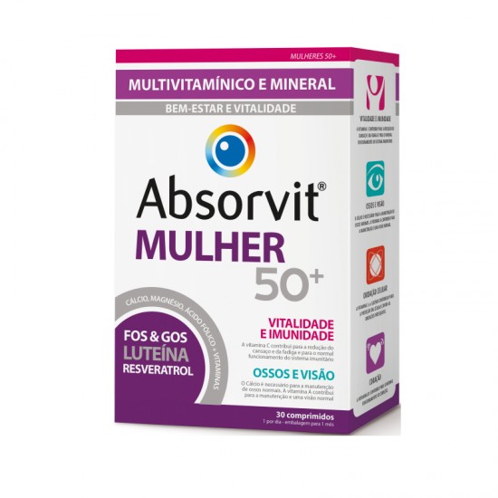 ABSORVIT MULHER 50+ 30CP