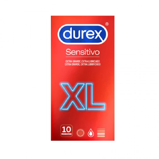 Durex Sensitivo Preservativo XL 10