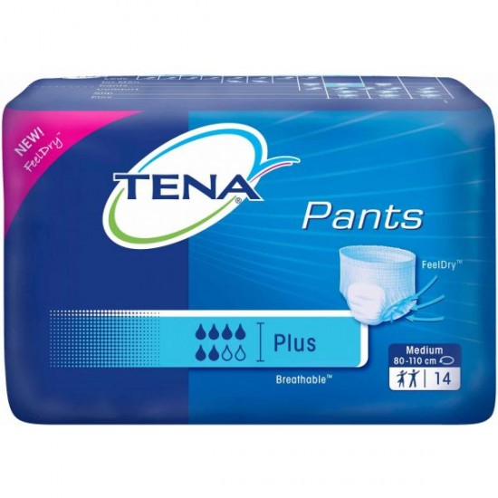 TENA PANTS CUECA MED 80/110CM X 14