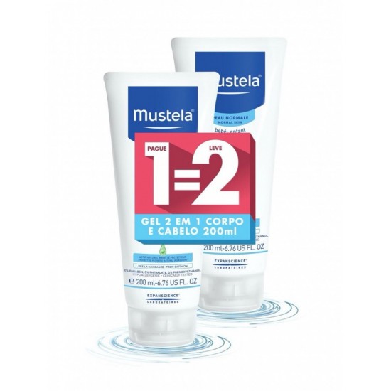 MUSTELA BEBE SH 2/1 CAB/CORPO X 2