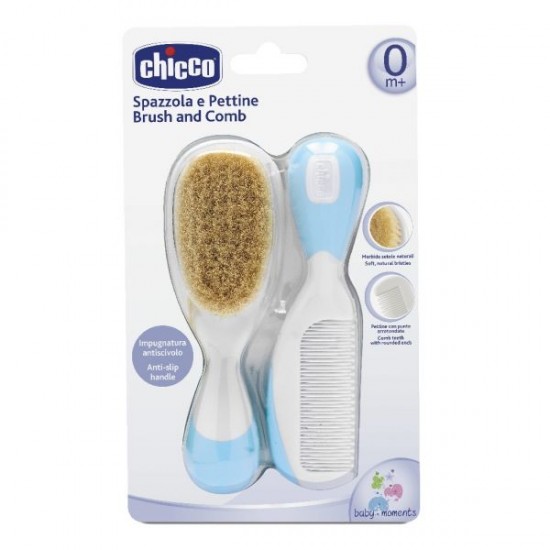 Chicco Cabelo Conj Escova / Pente Cerda Azul