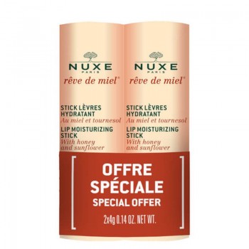 NUXE REVE DE MIEL PROMO DUO STICK LABIAL HIDRAT 2X4G + PREÇO ESPEC