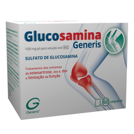 GLUCOSAMINA GENERIS 1500 MG 60 PÓ PARA SOL. ORAL