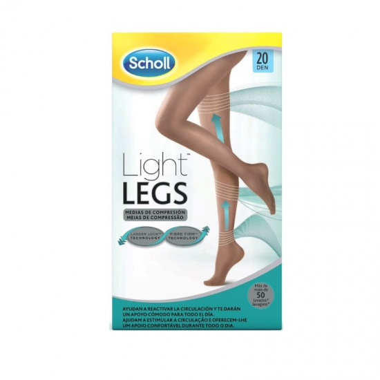 Scholl Light Legs Coll Comp 20den L Pele